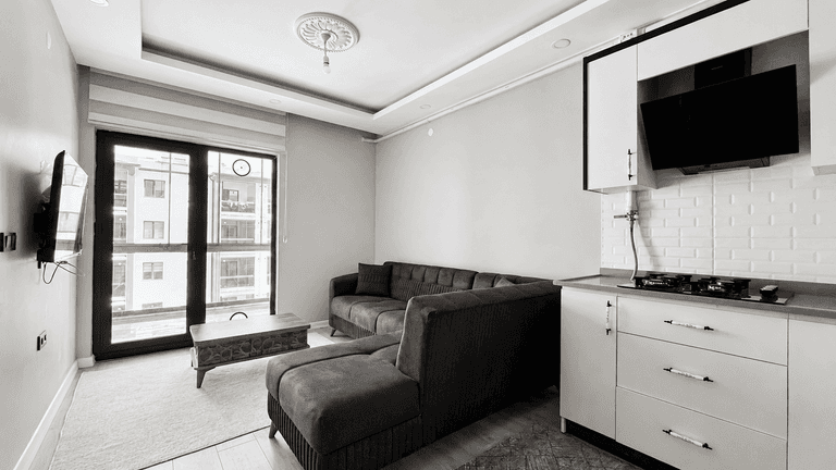 DORA - ARA KAT, FULL SIFIR EŞYALI | FIRSAT 1+1 KİRALIK DAİRE