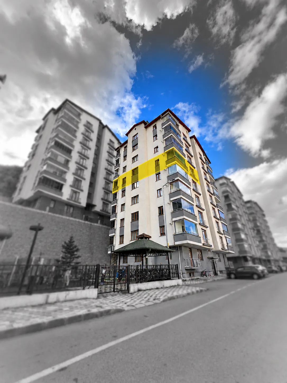 DORA'DAN GÜMÜŞELİ SİTESİ'NDE MUHTEŞEM ŞEHİR VE DOĞA MANZARALI 3+1 KİRALIK DAİRE