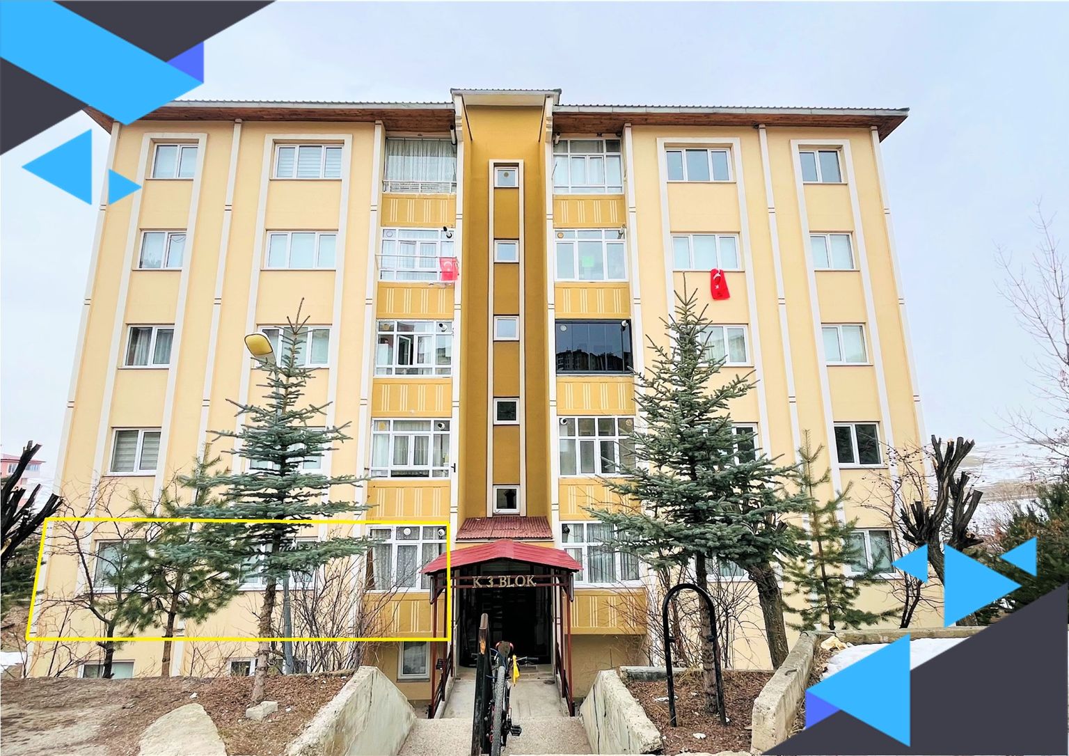 DORA - ÖĞRETMEN TOKİDE ARA KAT, GÜNEY CEPHE SATILIK 3+1 DAİRE