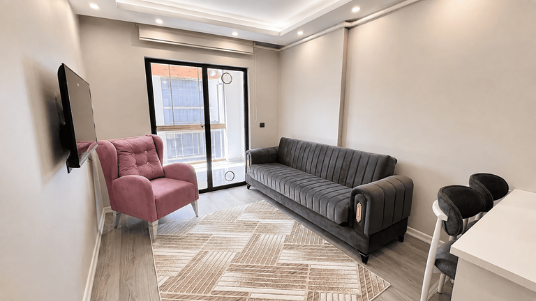 DORA -LÜKS ,GENİŞ M²,EŞYALI |AYRICALIKLI 1+1 KİRALIK SIFIR DAİRE