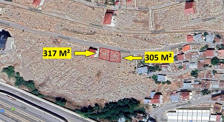 DORA - TUZCUZADE MAHALLESİNDE 622 M² SATILIK İKİ AYRI ARSA