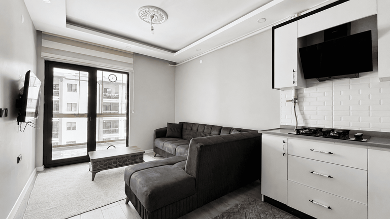 DORA - ARA KAT, FULL SIFIR EŞYALI | FIRSAT 1+1 KİRALIK DAİRE