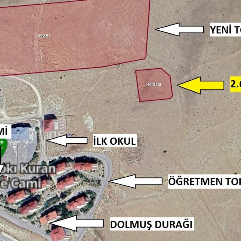 ÇOKLU KONUT YAPIMINA UYGUN, 2.655 M² SATILIK KÖŞE PARSEL ARSA