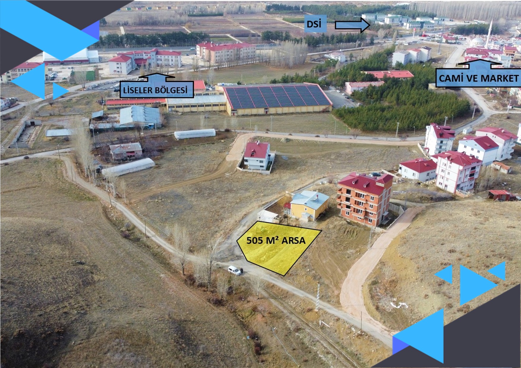 ERENLİ' DE 505 M² SATILIK KÖŞE PARSEL ARSA