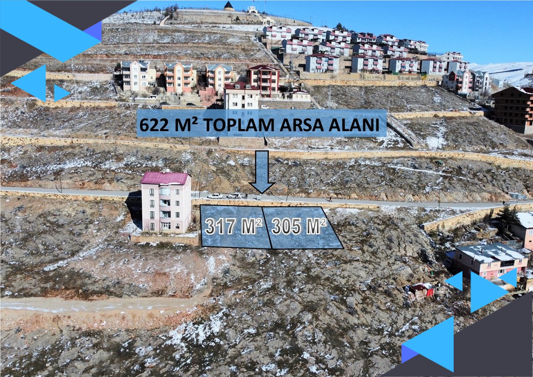 DORA - TUZCUZADE MAHALLESİNDE 622 M² SATILIK İKİ AYRI ARSA